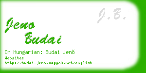 jeno budai business card