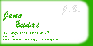 jeno budai business card